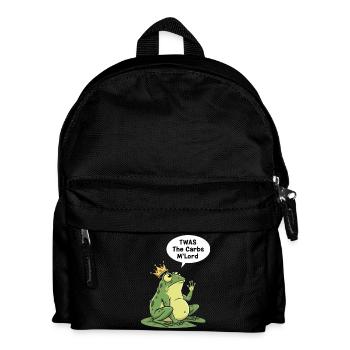 Regal Frog Carbohydrate King Design - Kids' Backpack - black - Front