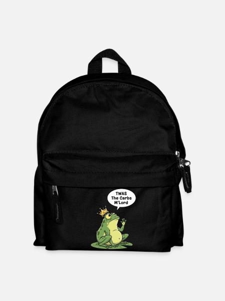 Regal Frog Carbohydrate King Design - Kids' Backpack - black