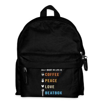Beatbox - Kinder Rucksack - Schwarz - Vorne