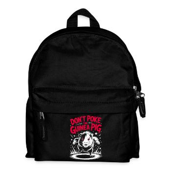 Snappy guinea pig with funny saying - Kids' Backpack - black - Front