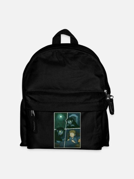 Nächtlicher Besuch - Kinder Rucksack - Schwarz