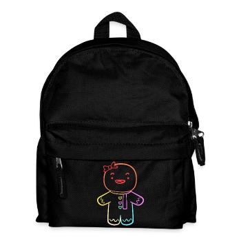 Gingerbread Christmas Gingerbread Man Gingerbread - Kids' Backpack - black - Front