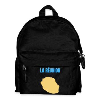 Reunion Island Golden Map T-shirt - Kids' Backpack - black - Front