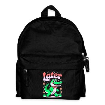 See You Later Aligator - Alligator Retro Design - Kids' Backpack - black - Front