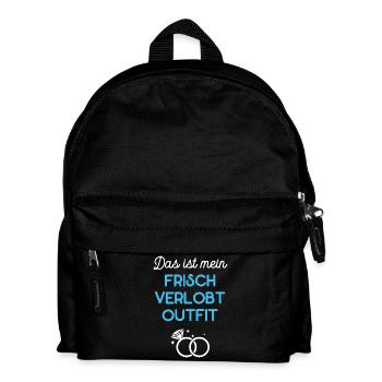Frisch Verlobt Outfit Verlobungsoutfit Verlobung - Kinder Rucksack - Schwarz - Vorne