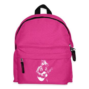 Gitarre Pferd im Anzug - Kinder Rucksack - Fuchsia - Vorne
