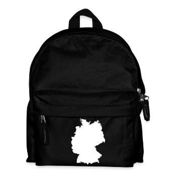Deutschland Karte Silhouette Kontur - Kinder Rucksack - Schwarz - Vorne
