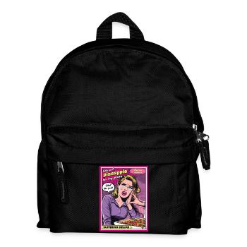 No pineapple on pizza - Kinder Rucksack - Schwarz - Vorne