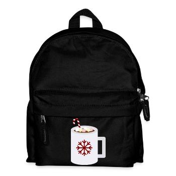 Art de tasse de cacao en flocon de neige - Sac à dos Enfant - noir - Devant
