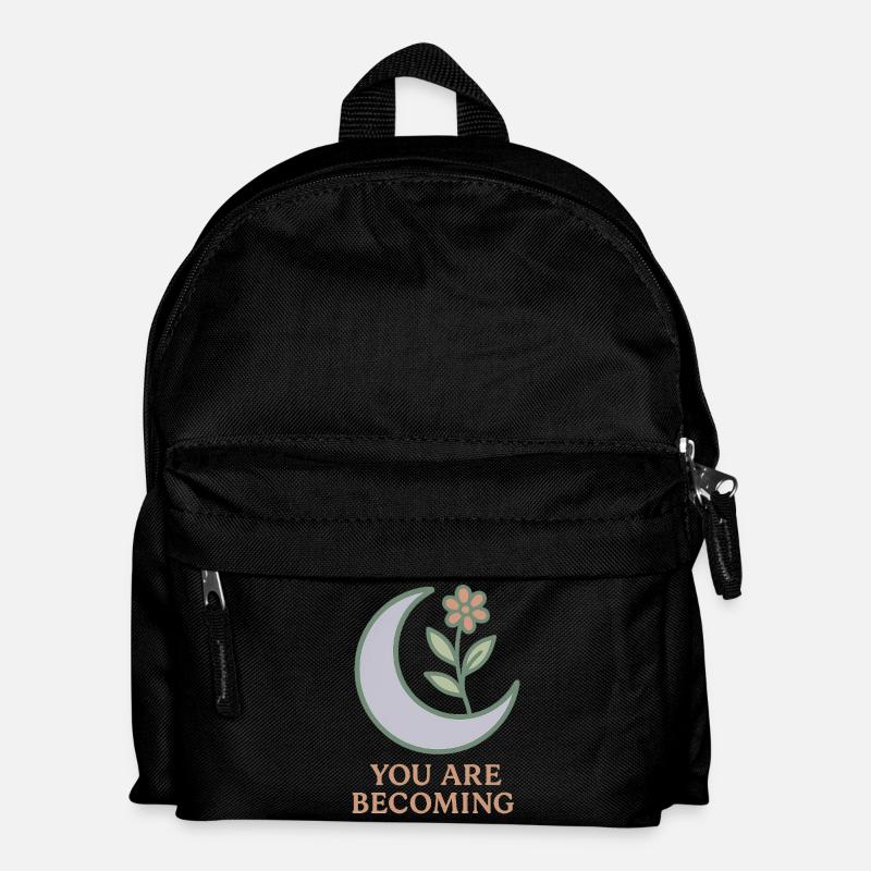 Moon Blossom: You Will Grow - Kids' Backpack - black