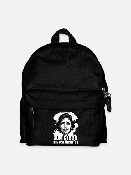 Caricature with "Fortunately..." quote - Kids' Backpack - black