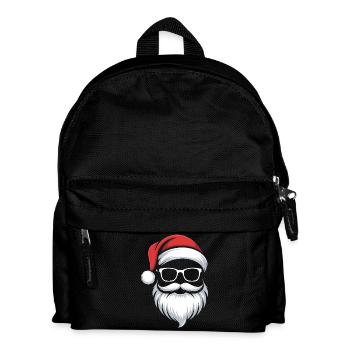 Christmas Santa with beard and glasses - Kids' Backpack - black - Front