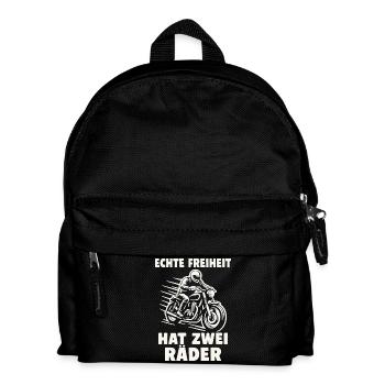 Real freedom has two wheels - Kids' Backpack - black - Front