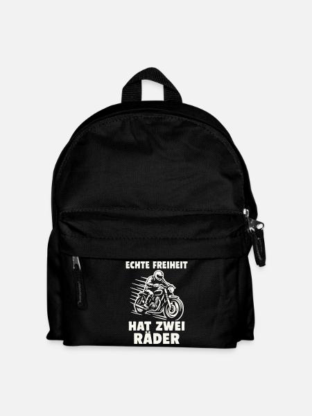 Real freedom has two wheels - Kids' Backpack - black