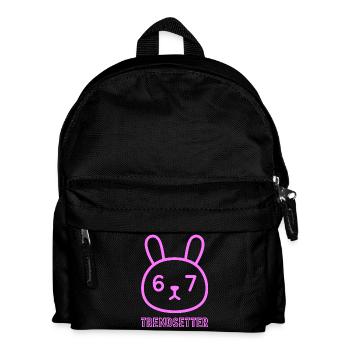Neon Bunny 67 : Un lanceur de tendances - Sac à dos Enfant - noir - Devant