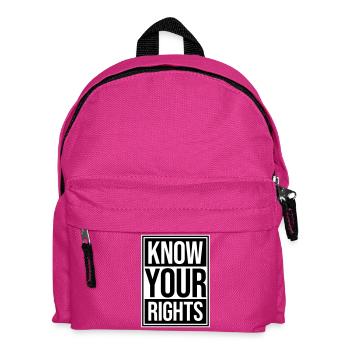 Know Your Rights Aktivismus Gerechtigkeit Freiheit - Kinder Rucksack - Fuchsia - Vorne