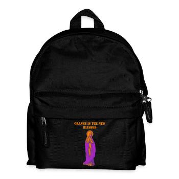 Orange ist die neue heilige Jungfrau Maria - Kinder Rucksack - Schwarz - Vorne