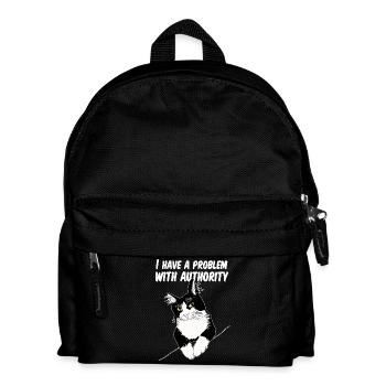 Katze widersetzt sich der Autorität - Kinder Rucksack - Schwarz - Vorne