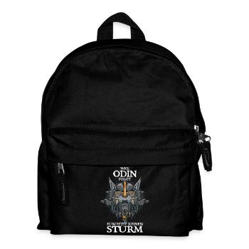 Wer Odin folgt fürchtet keinen Sturm - Kinder Rucksack - Schwarz - Vorne