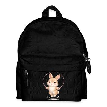 Mignonne corde de saut en forme de lapin - Sac à dos Enfant - noir - Devant