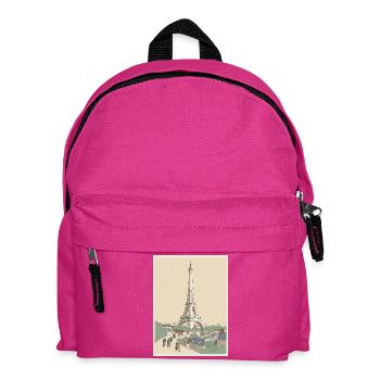 Paris Ride — Cycling Memory - Kids' Backpack - fuchsia - Front