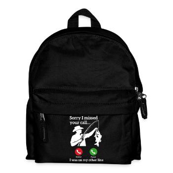 Fishing Calls Retro Vintage Angler Saying Design - Kids' Backpack - black - Front