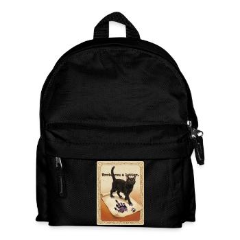Wrote You A Letter Cat - Kids' Backpack - black - Front