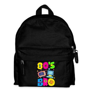 Retro Back to the 80s Vintage Design - Kinder Rucksack - Schwarz - Vorne