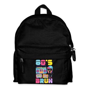 Retro Back to the 80s Vintage Design - Kinder Rucksack - Schwarz - Vorne