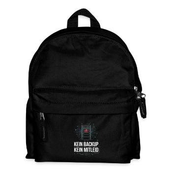 No Backup No Mercy - Kein Backup Kein Mitleid - Kinder Rucksack - Schwarz - Vorne