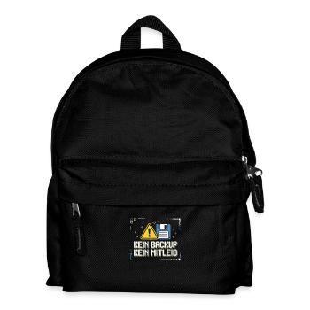 No Backup No Mercy - Kein Backup Kein Mitleid - Kinder Rucksack - Schwarz - Vorne