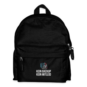 Kein Backup Kein Mitleid IT-Berater Admin - Kinder Rucksack - Schwarz - Vorne