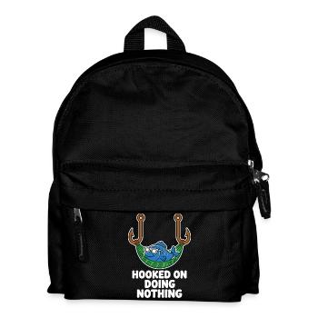Accroché à ne rien faire Anglerhumor - Sac à dos Enfant - noir - Devant