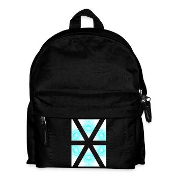 Azur X-Muster im Eis-Marble - Kids' Backpack - black - Front