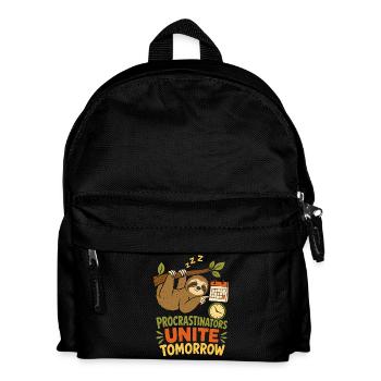 Procrastinators Unite Tomorrow - Kids' Backpack - black - Front