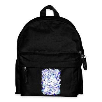 Blue Turquoise Tie-Dye Pattern - Kids' Backpack - black - Front