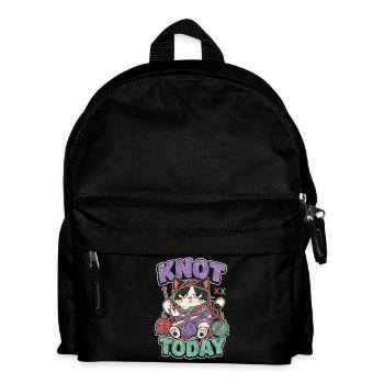 Knot Today Cat with Wool - Kids' Backpack - black - Front