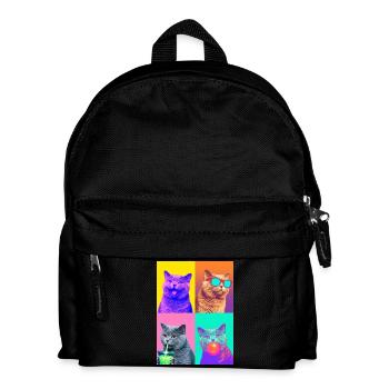 Cats British Shorthair Cat - Kids' Backpack - black - Front