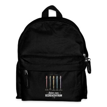 Rechenzentrum Retro Vintage Rechen & Besen Leiter - Kinder Rucksack - Schwarz - Vorne