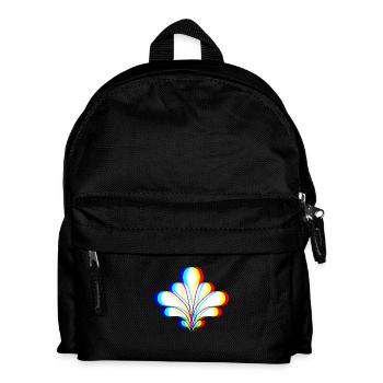 EDM - Blume - Glitch Rave Style - Kinder Rucksack - Schwarz - Vorne
