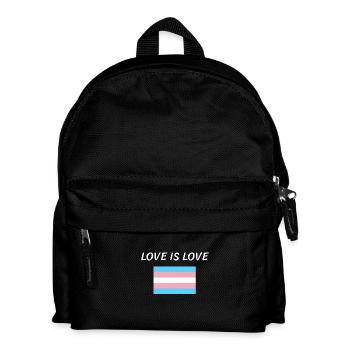 Trans-Flagge Liebe ist Liebe - Kinder Rucksack - Schwarz - Vorne