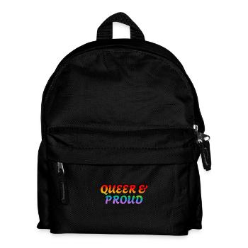 Queer et fier - Sac à dos Enfant - noir - Devant