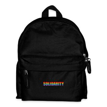 SOLIDARITÉ arc-en-ciel LGBT Pride Gay Allié - Sac à dos Enfant - noir - Devant