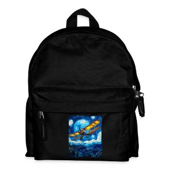 Aviation Pilote Vintage Avion - Sac à dos Enfant - noir - Devant