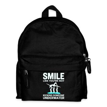Synchronschwimmen Kicken Unterwasser Lächeln - Kinder Rucksack - Schwarz - Vorne