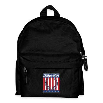 Struggle for Life - Kampf ums Leben - Kinder Rucksack - Schwarz - Vorne