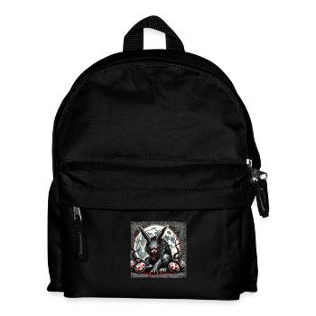 Creepy Werewolf Easter Bunny - Kids' Backpack - black - Front