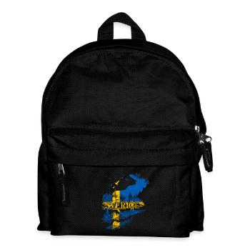 SVERIGE MOOSE DRAPEAU SUÉDOIS - Sac à dos Enfant - noir - Devant