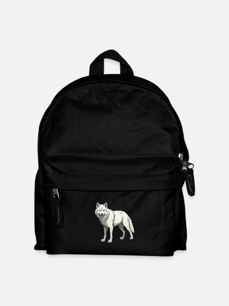 Wolf Tier - Kinder Rucksack - Schwarz