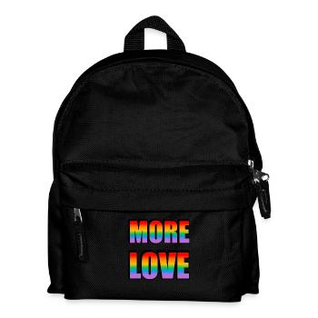 Mehr Liebe - Gay Pride Regenbogen - Kinder Rucksack - Schwarz - Vorne